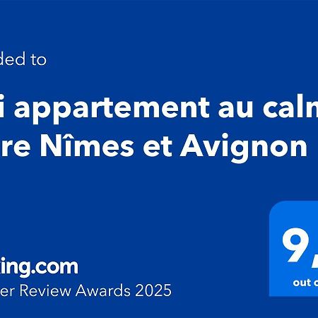 Joli Appartement Au Calme Entre Nimes Et Avignon Meynes Экстерьер фото